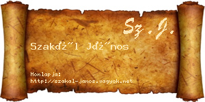 Szakál János névjegykártya